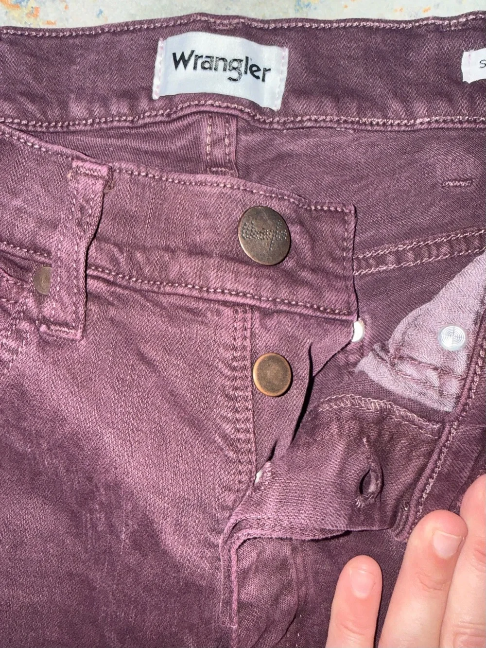 Wrangler Men’s Skinny Jeans in Deep Burgundy 30x32
